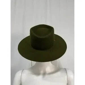 Van Palma \'Ulysse\' Green Merino Wool Hat Size M Wide Brimmed Green Wool Bard Hat -  main image 4